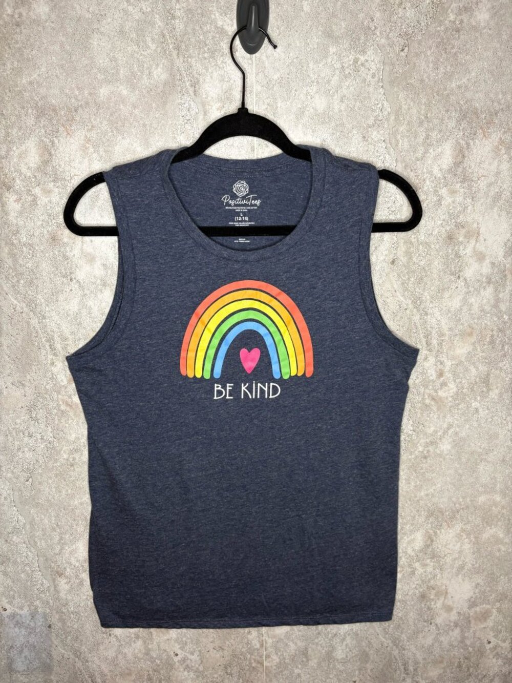 Positive Tee "Be Kind" Rainbow Tank | Size 12/14